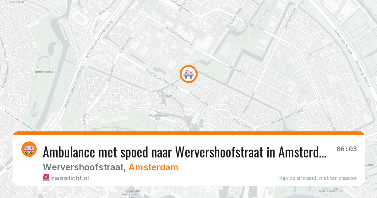 Ambulance met spoed naar Wervershoofstraat in Amsterdam — 3 jun 2026