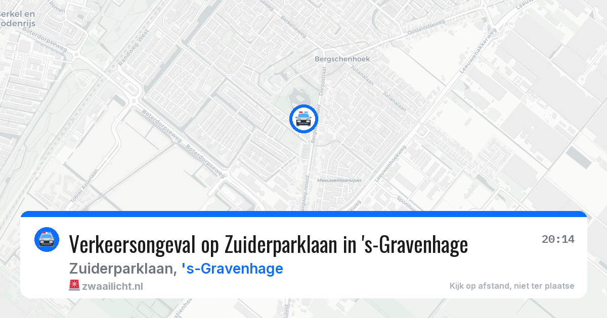 Verkeersongeval op Zuiderparklaan in 's-Gravenhage — 29 mrt 2026