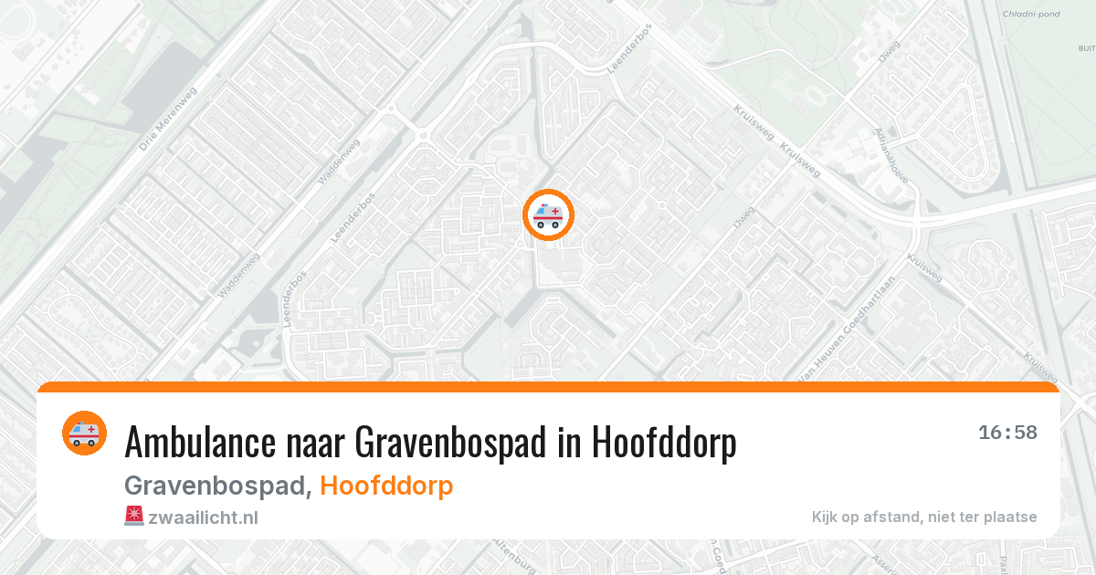 Ambulance naar Gravenbospad in Hoofddorp — 13 jun 2026