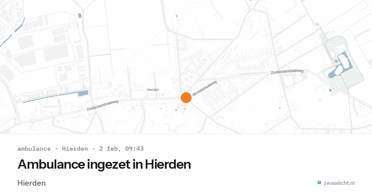 Ambulance ingezet in Hierden — 2 feb 2026