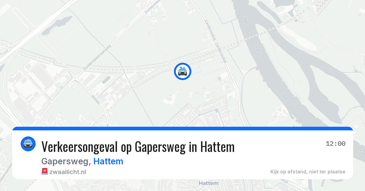 Verkeersongeval op Gapersweg in Hattem — 29 jun 2026