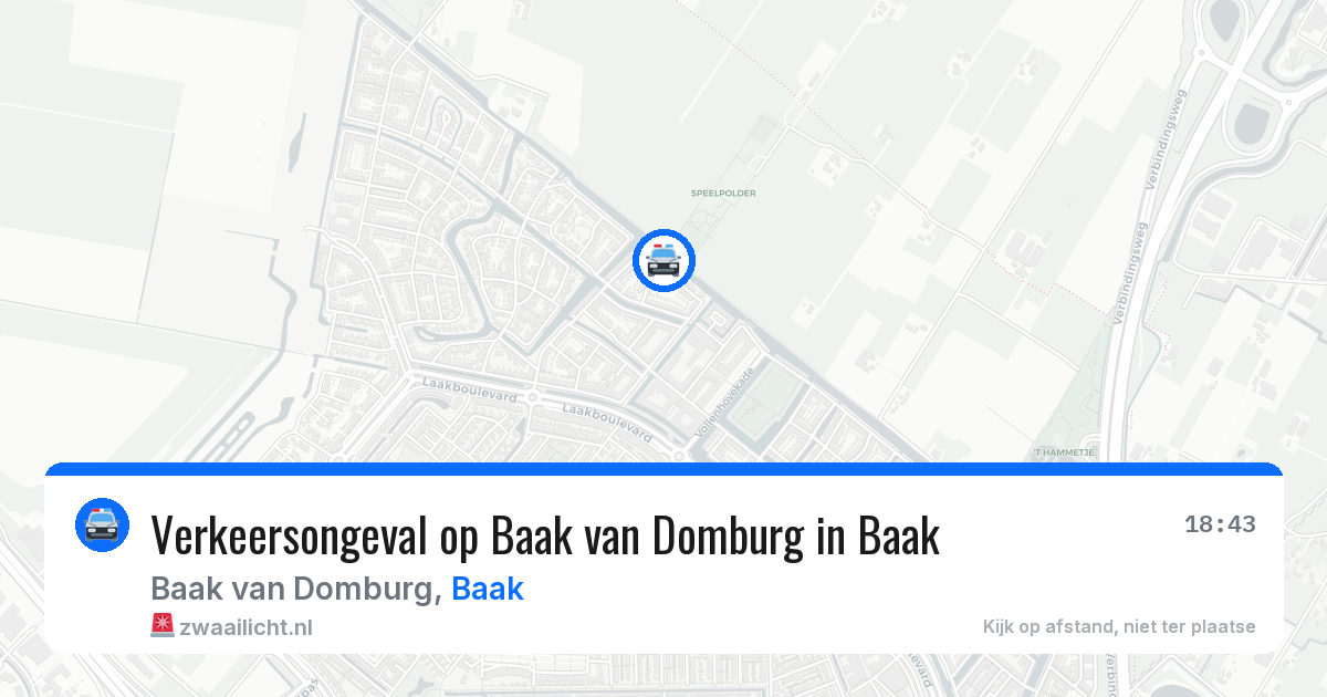 Verkeersongeval op Baak van Domburg in Baak — 7 aug 2026