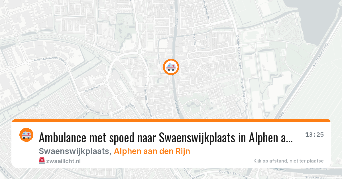 Ambulance met spoed naar Swaenswijkplaats in Alphen aan den Rijn — 27 jun 2026