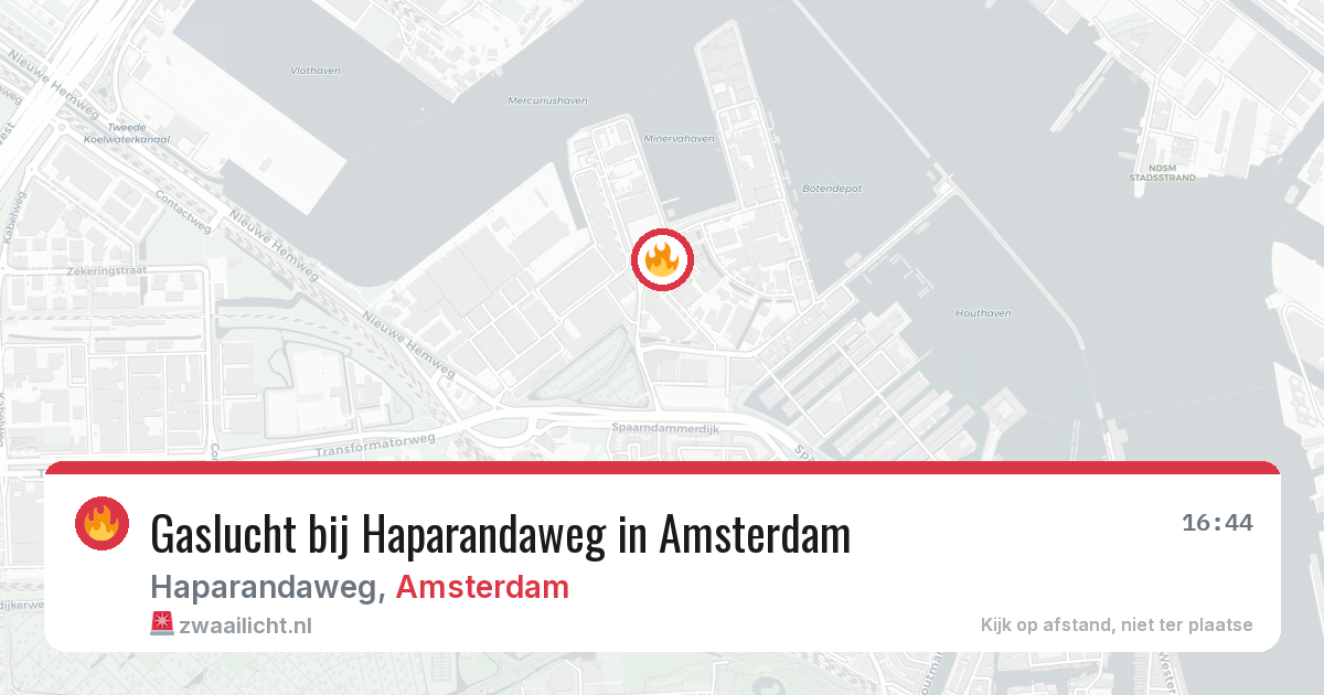 Gaslucht bij Haparandaweg in Amsterdam — 24 jun 2026