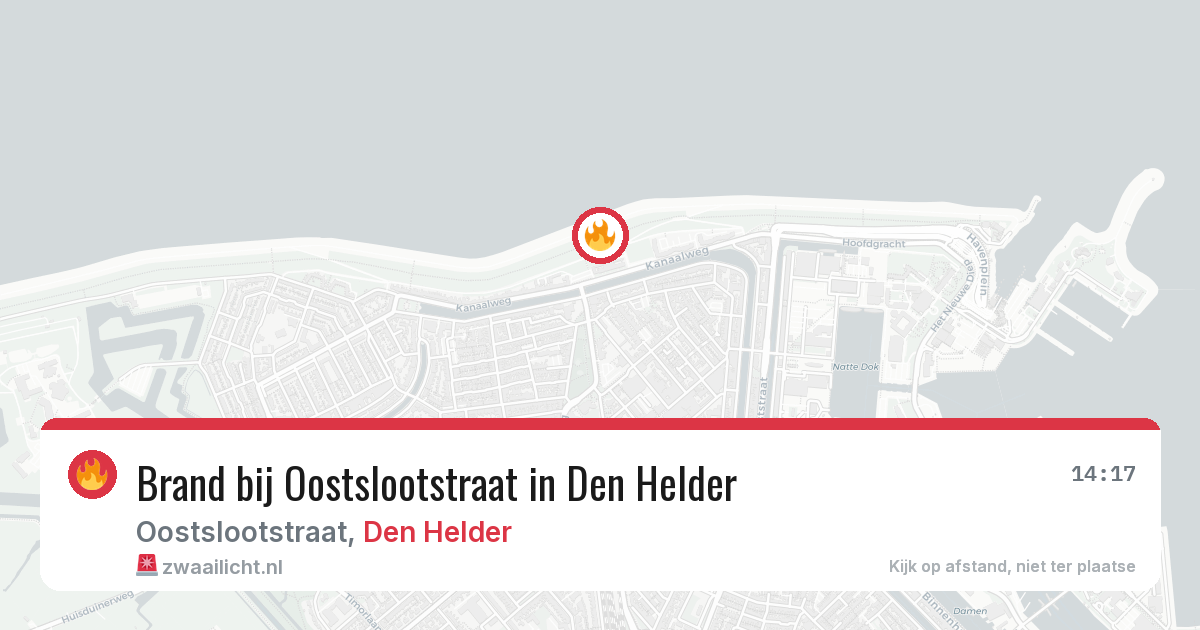 Brand bij Oostslootstraat in Den Helder — 8 mei 2026