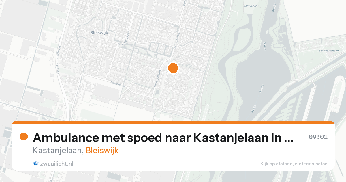 Ambulance met spoed naar Kastanjelaan in Bleiswijk — 20 aug 2026