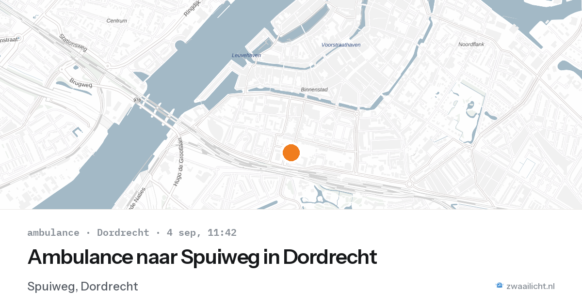Ambulance naar Spuiweg in Dordrecht — 4 sep 2026