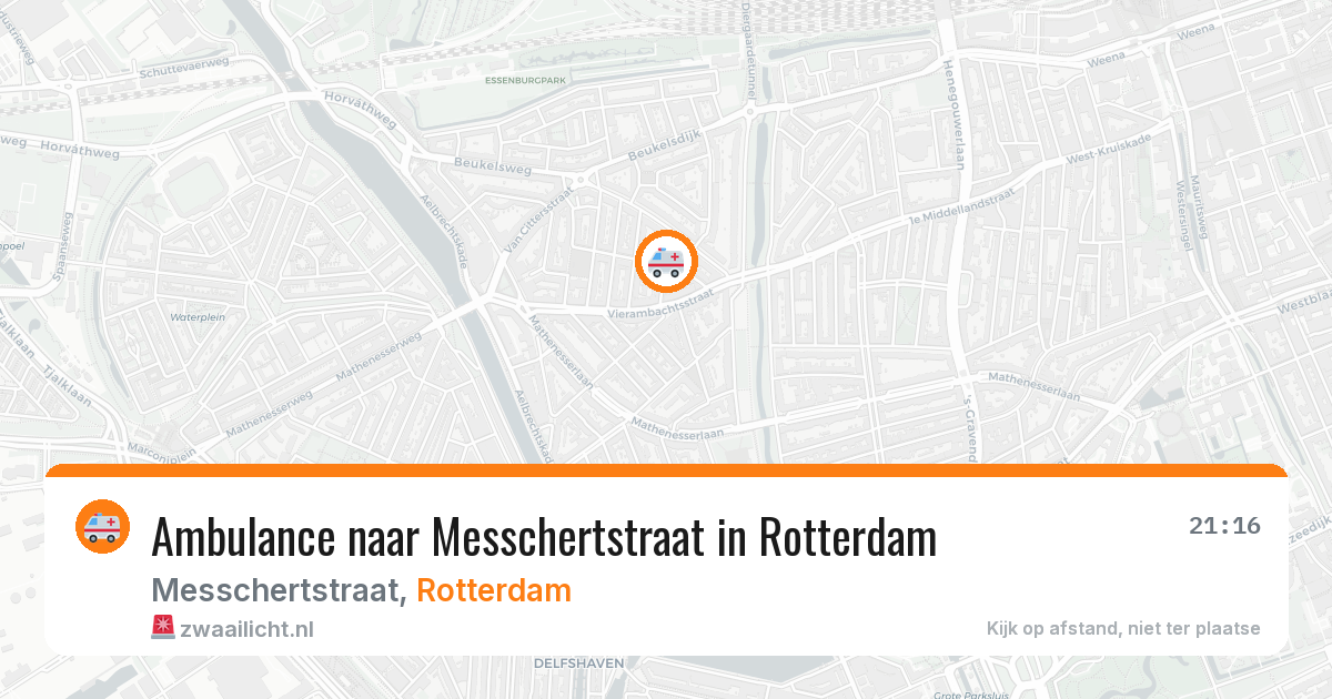 Ambulance naar Messchertstraat in Rotterdam — 13 aug 2026