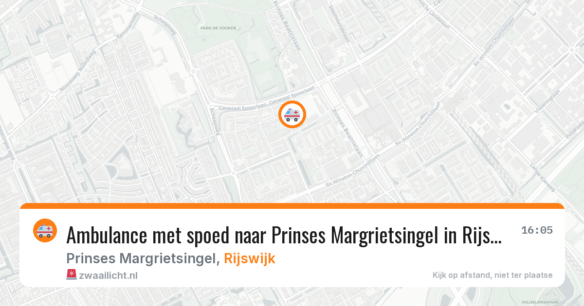 Ambulance met spoed naar Prinses Margrietsingel in Rijswijk — 13 mei 2026