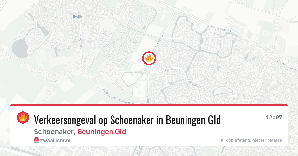 Verkeersongeval op Schoenaker in Beuningen Gld — 3 jul 2026