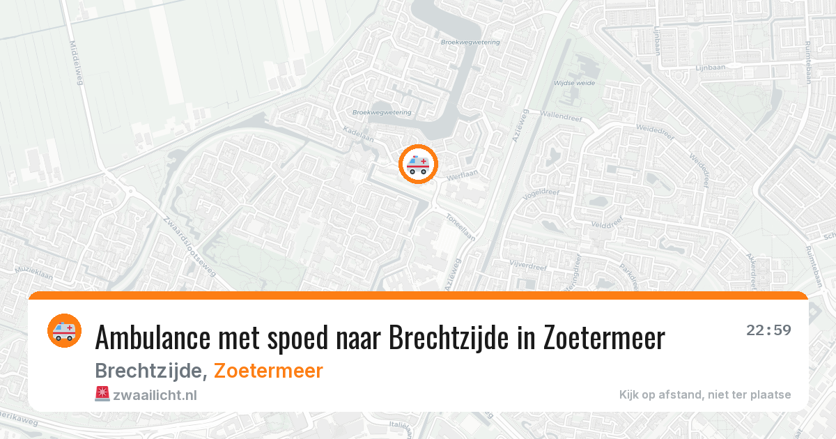 Ambulance met spoed naar Brechtzijde in Zoetermeer — 13 apr 2026