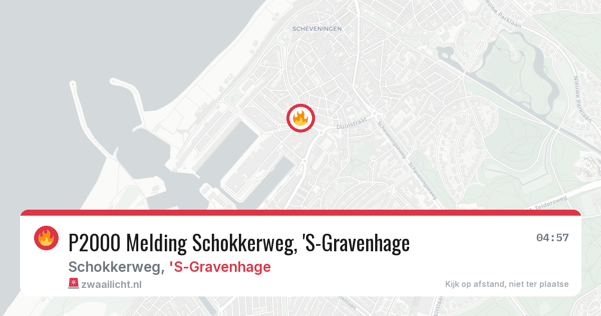P2000 Melding Schokkerweg, 'S-Gravenhage — 14 jun 2026