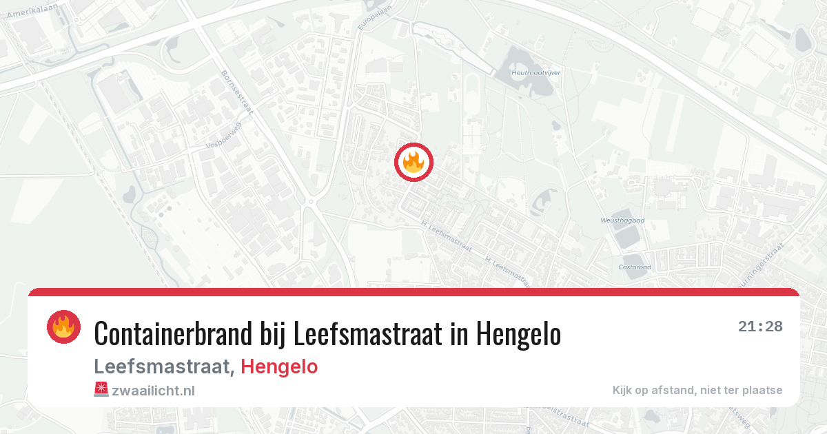 Containerbrand bij Leefsmastraat in Hengelo — 5 apr 2026