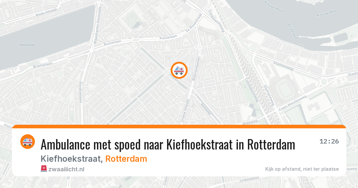 Ambulance met spoed naar Kiefhoekstraat in Rotterdam — 11 jun 2026