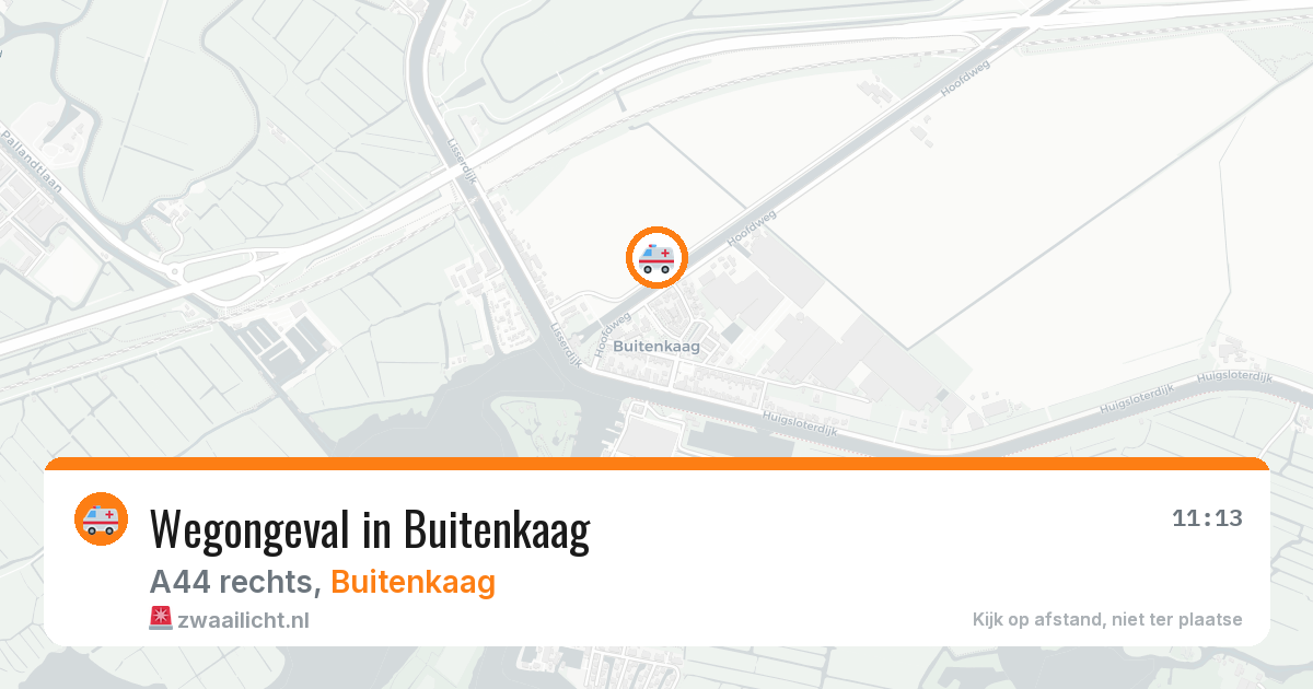 Wegongeval in Buitenkaag — 18 apr 2026