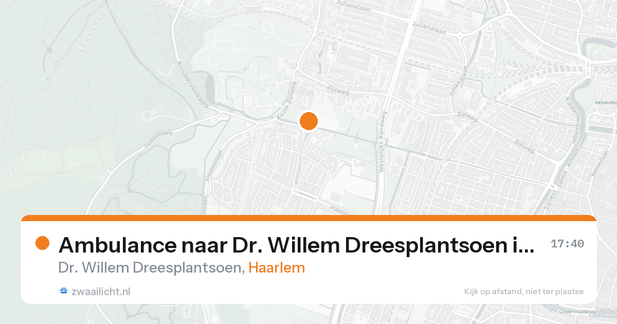 Ambulance naar Dr. Willem Dreesplantsoen in Haarlem — 16 aug 2026