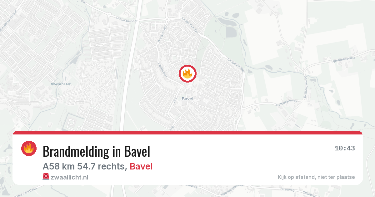 Brandmelding in Bavel — 22 jun 2026