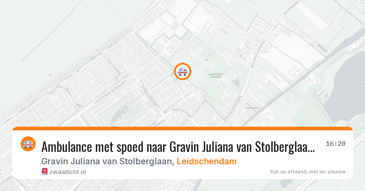 Ambulance met spoed naar Gravin Juliana van Stolberglaan in Leidschendam — 8 feb 2026