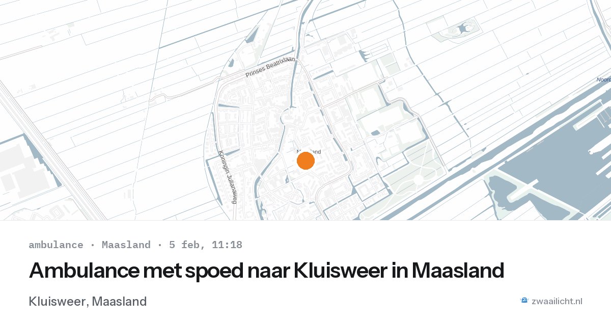 Ambulance met spoed naar Kluisweer in Maasland — 5 feb 2026