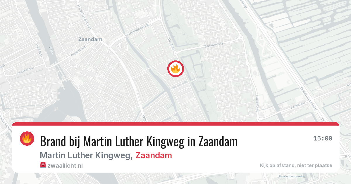 Brand bij Martin Luther Kingweg in Zaandam — 15 jun 2026