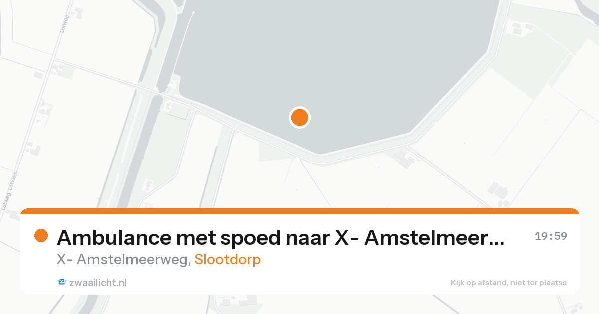 Ambulance met spoed naar X- Amstelmeerweg in Slootdorp — 30 jan 2026