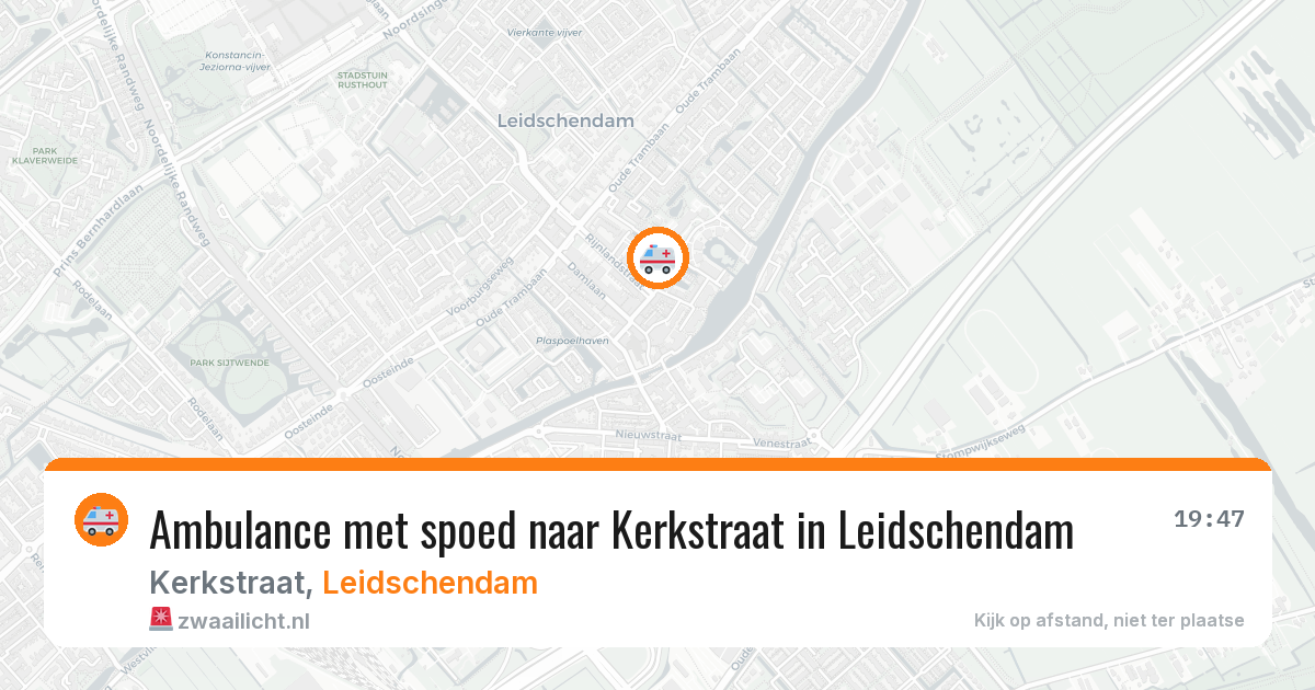 Ambulance met spoed naar Kerkstraat in Leidschendam — 27 apr 2026