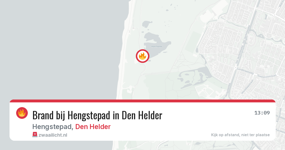 Brand bij Hengstepad in Den Helder — 19 jun 2026