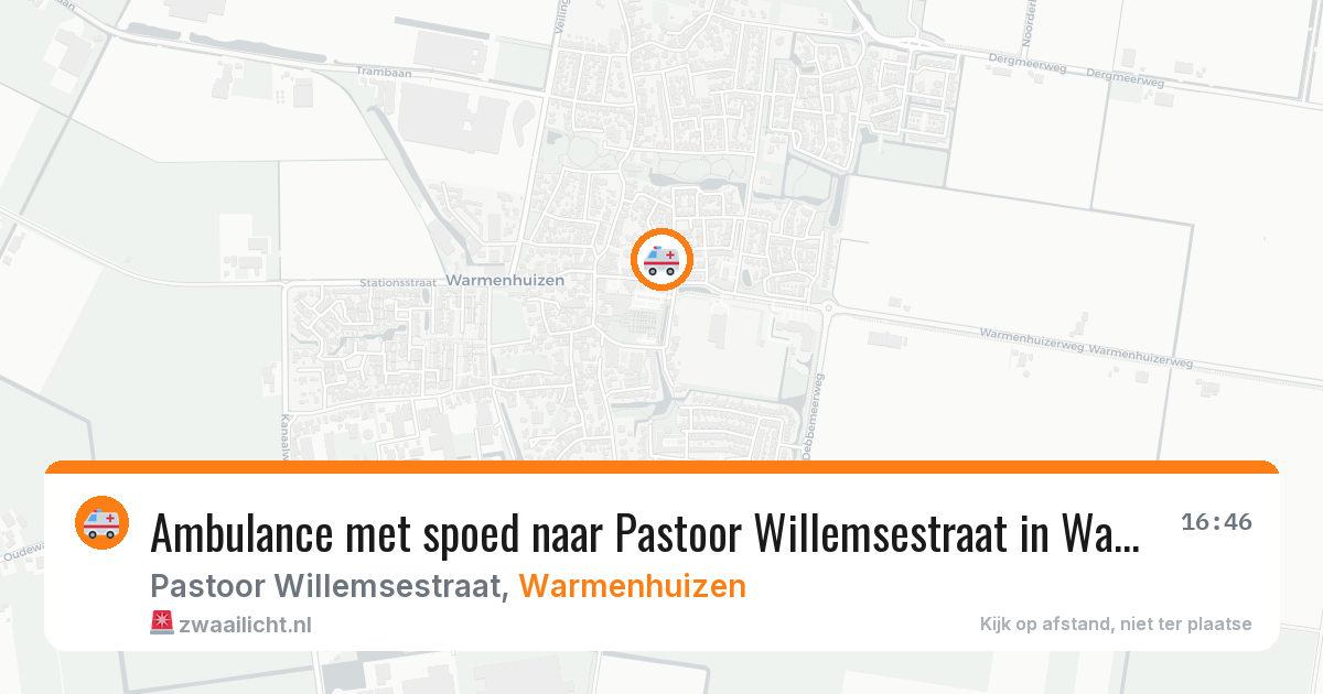 Ambulance met spoed naar Pastoor Willemsestraat in Warmenhuizen — 19 jun 2026