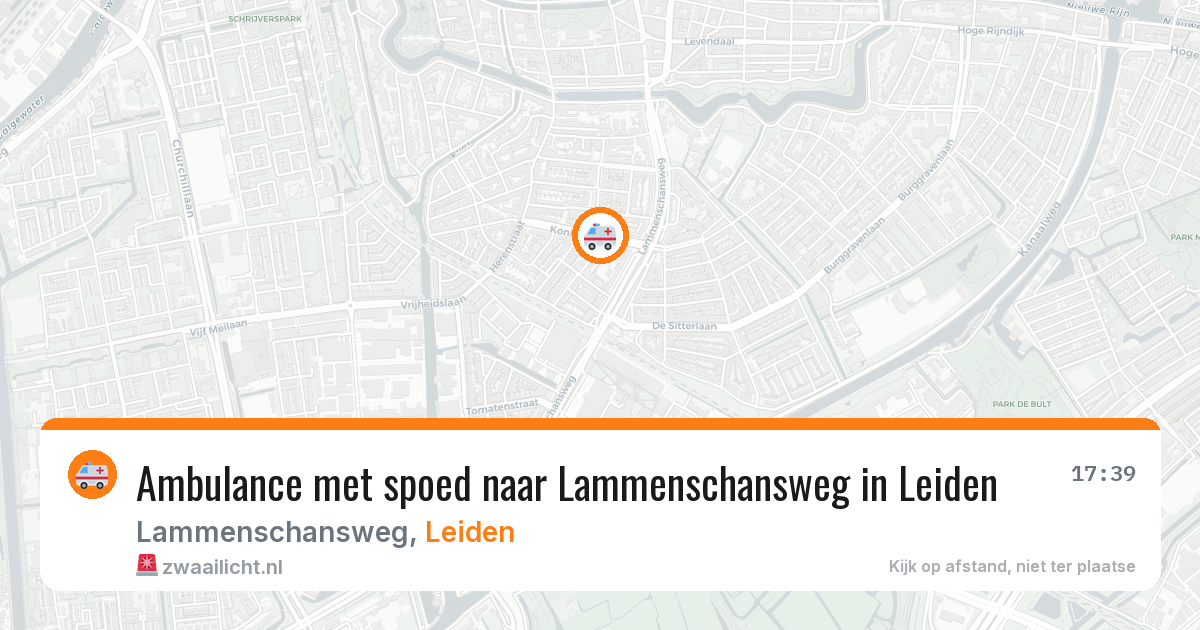 Ambulance met spoed naar Lammenschansweg in Leiden — 10 aug 2026