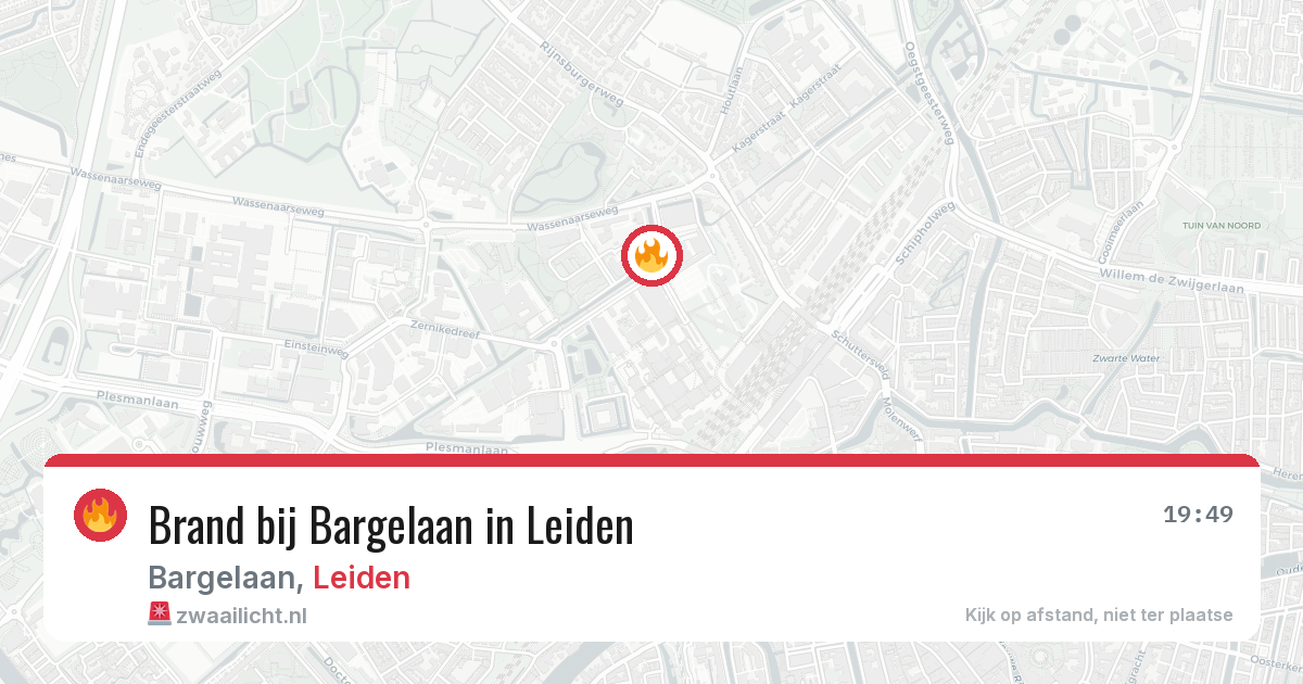 Brand bij Bargelaan in Leiden — 14 jun 2026