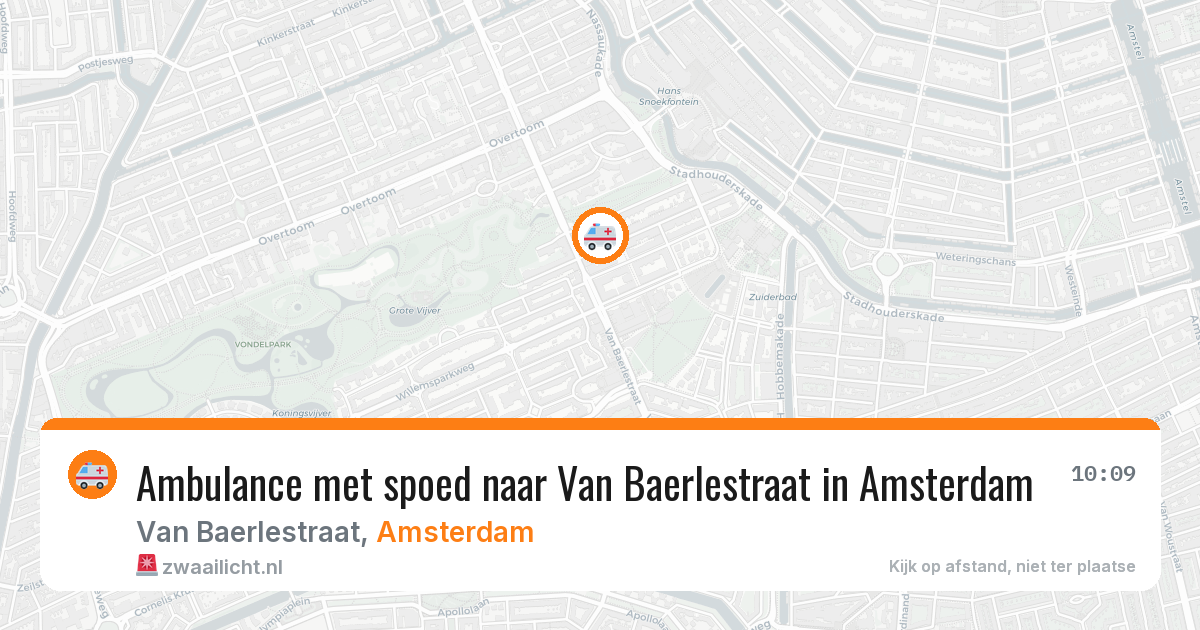 Ambulance met spoed naar Van Baerlestraat in Amsterdam — 2 jun 2026