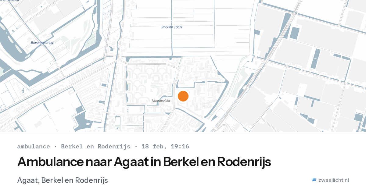Ambulance naar Agaat in Berkel en Rodenrijs — 18 feb 2026