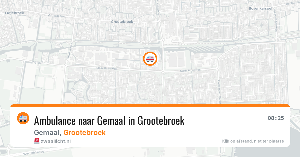 Ambulance naar Gemaal in Grootebroek — 4 jun 2026