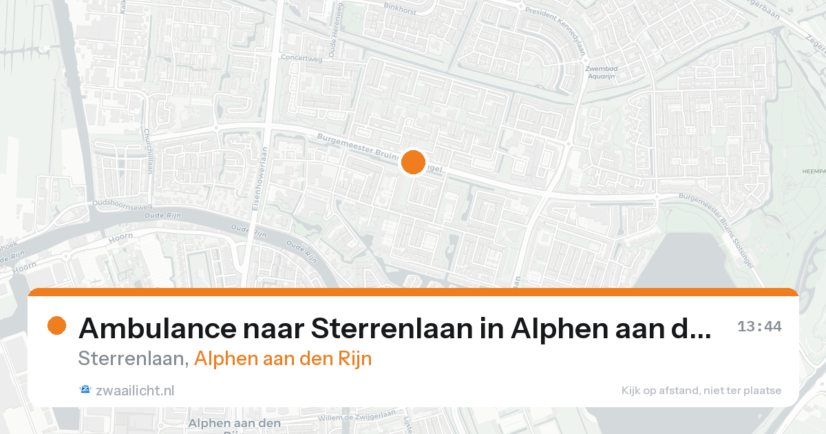 Ambulance naar Sterrenlaan in Alphen aan den Rijn — 15 aug 2026