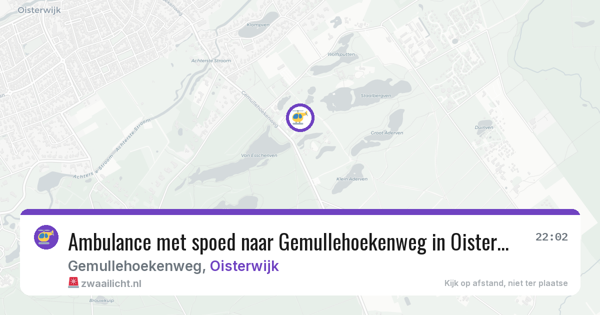 Ambulance met spoed naar Gemullehoekenweg in Oisterwijk — 18 jun 2026