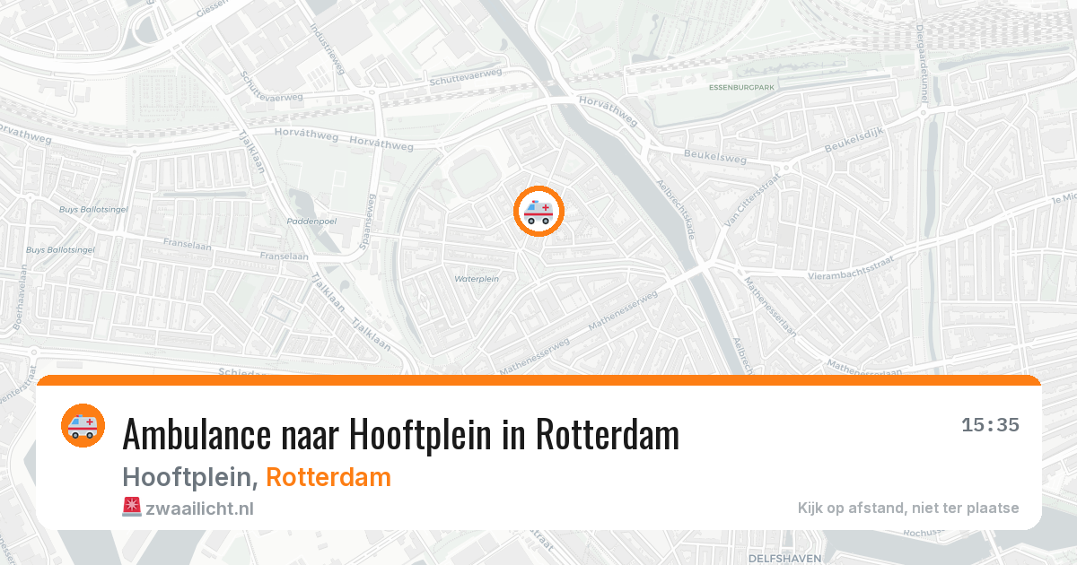 Ambulance naar Hooftplein in Rotterdam — 23 mrt 2026