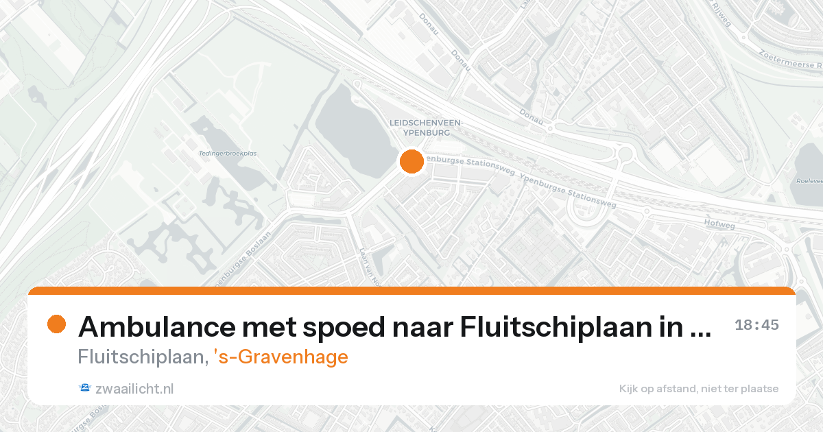 Ambulance met spoed naar Fluitschiplaan in 's-Gravenhage — 18 aug 2026