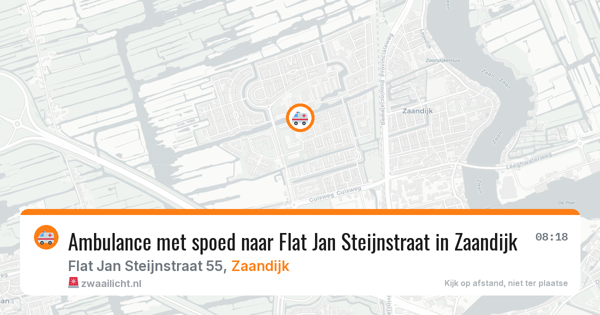 Ambulance met spoed naar Flat Jan Steijnstraat in Zaandijk — 10 feb 2026