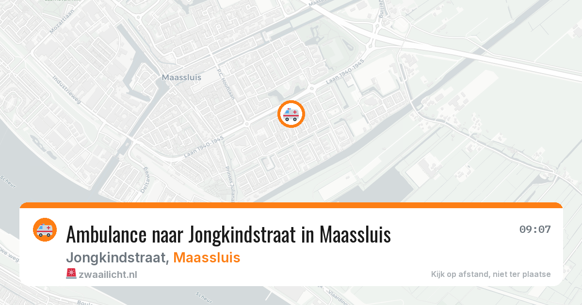 Ambulance naar Jongkindstraat in Maassluis — 19 mei 2026