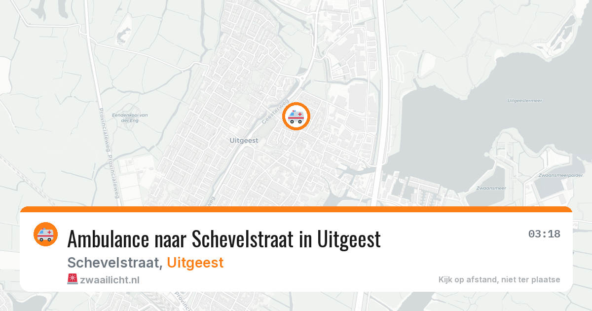 Ambulance naar Schevelstraat in Uitgeest — 19 mei 2026