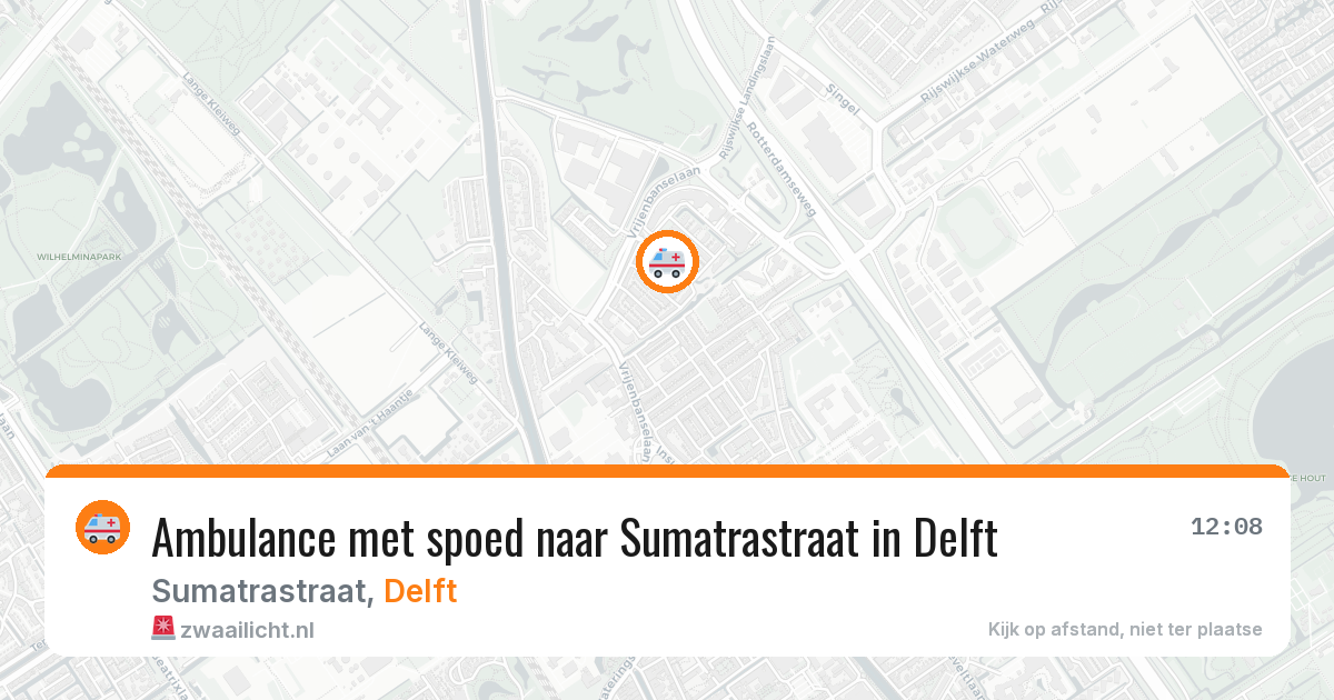 Ambulance met spoed naar Sumatrastraat in Delft — 30 mei 2026