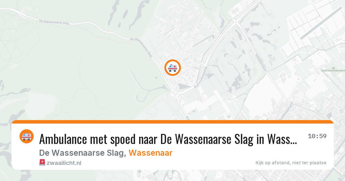 Ambulance met spoed naar De Wassenaarse Slag in Wassenaar — 22 mei 2026