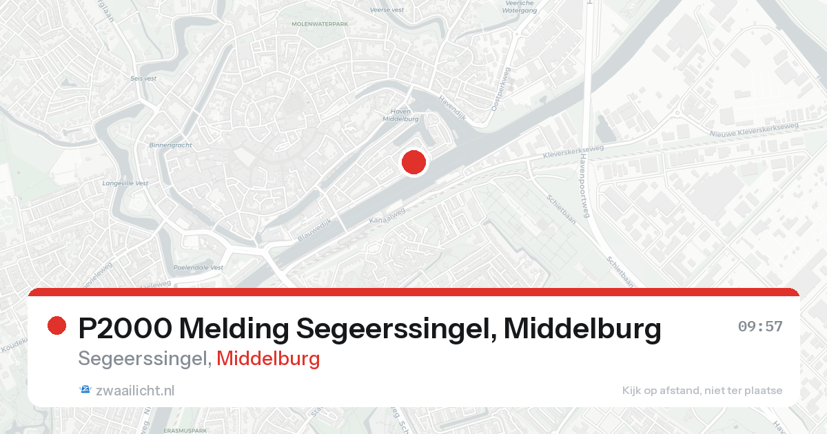 P2000 Melding Segeerssingel, Middelburg — 17 aug 2026