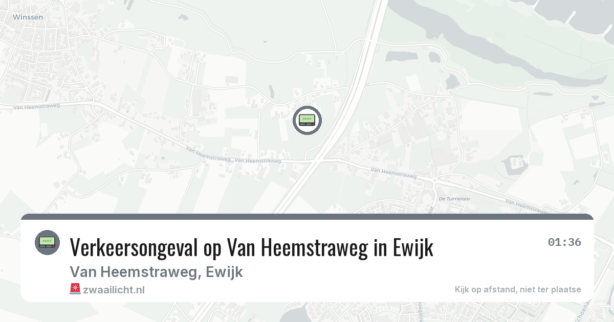 Verkeersongeval op Van Heemstraweg in Ewijk — 20 jun 2026