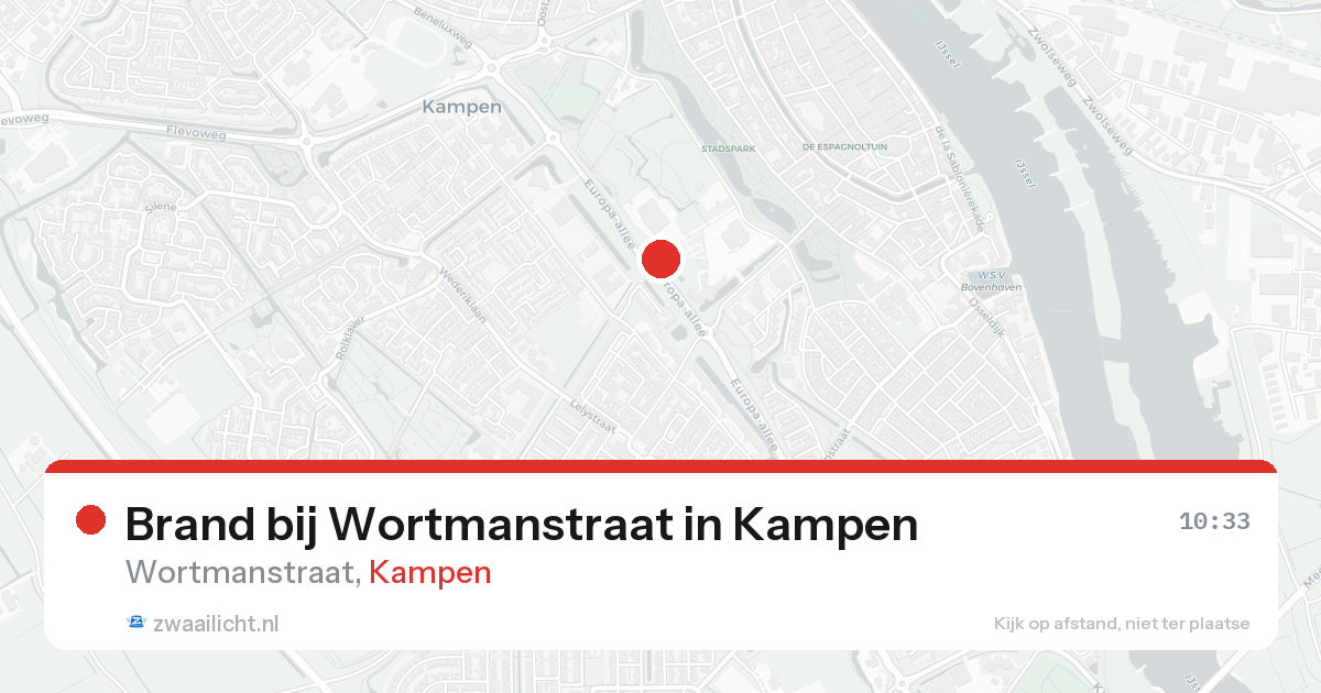 Brand bij Wortmanstraat in Kampen — 26 aug 2026