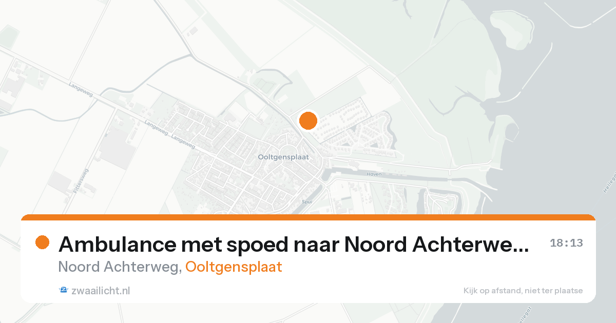 Ambulance met spoed naar Noord Achterweg in Ooltgensplaat — 31 jan 2026