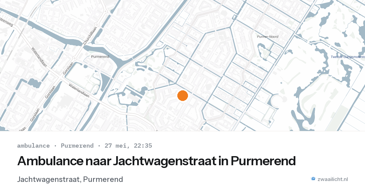 Ambulance naar Jachtwagenstraat in Purmerend — 27 mei 2026