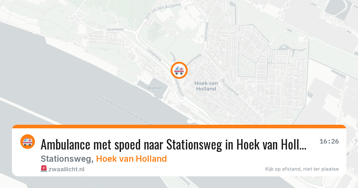 Ambulance met spoed naar Stationsweg in Hoek van Holland — 3 jul 2026