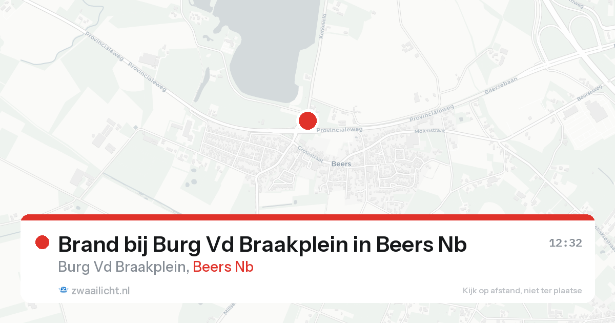 Brand bij Burg Vd Braakplein in Beers Nb — 16 aug 2026