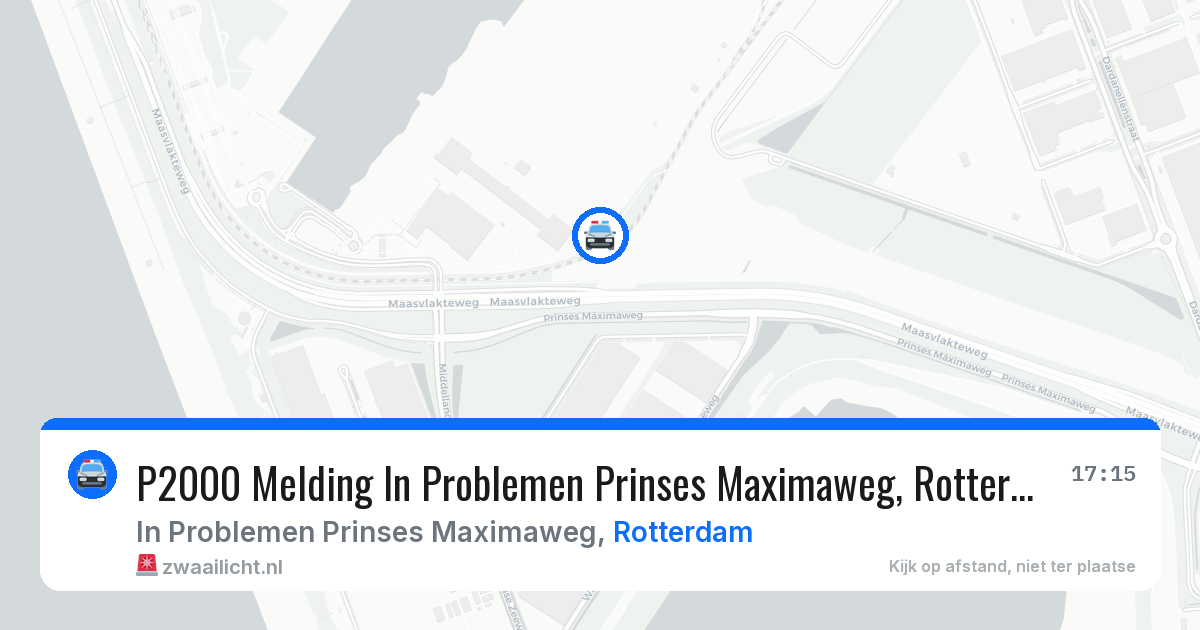 P2000 Melding In Problemen Prinses Maximaweg, Rotterdam — 16 jul 2026